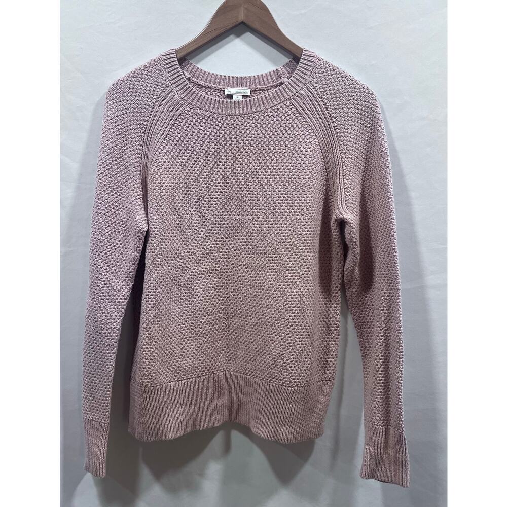 Vintage Y2K GAP Women's Chunky Cable‎ Knit OverSized Crew Neck Sweater M Pink